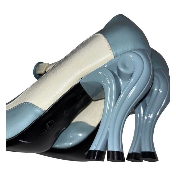 JOHN FLUEVOG Celestial Communication Aquila Mary Jane 6.5 Sculpted Baroque Rococ - Picture 10 of 12
